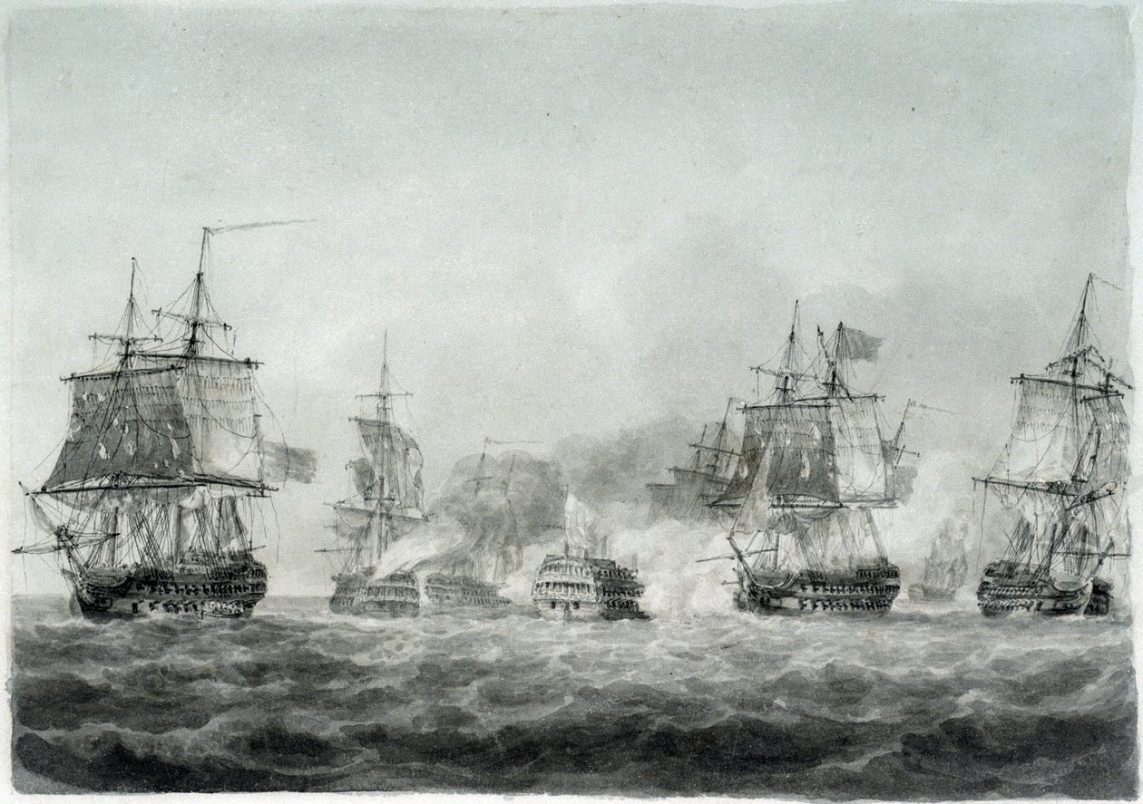 Slaget ved Camperdown (Nordsjøen) av Nicholas Pocock
