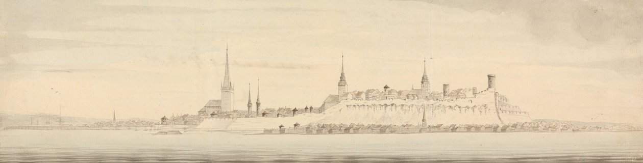Utsikt over Revel, Estlands hovedstad av Nicholas Pocock
