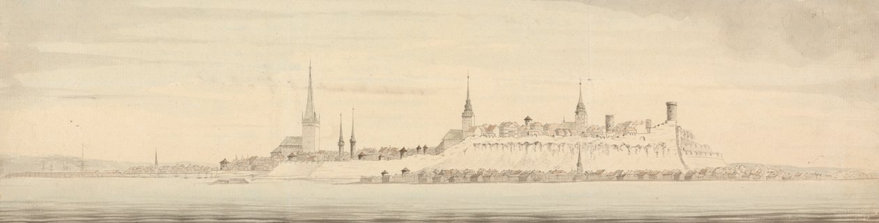 Utsikt over Revel, Estlands hovedstad av Nicholas Pocock