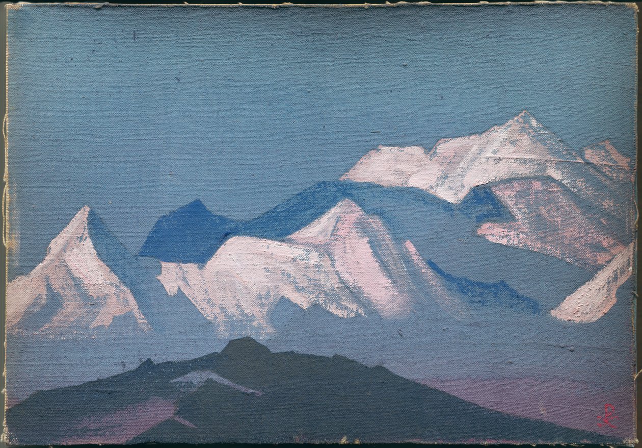 Himalaya, skisse, 1933 av Nicholas Roerich