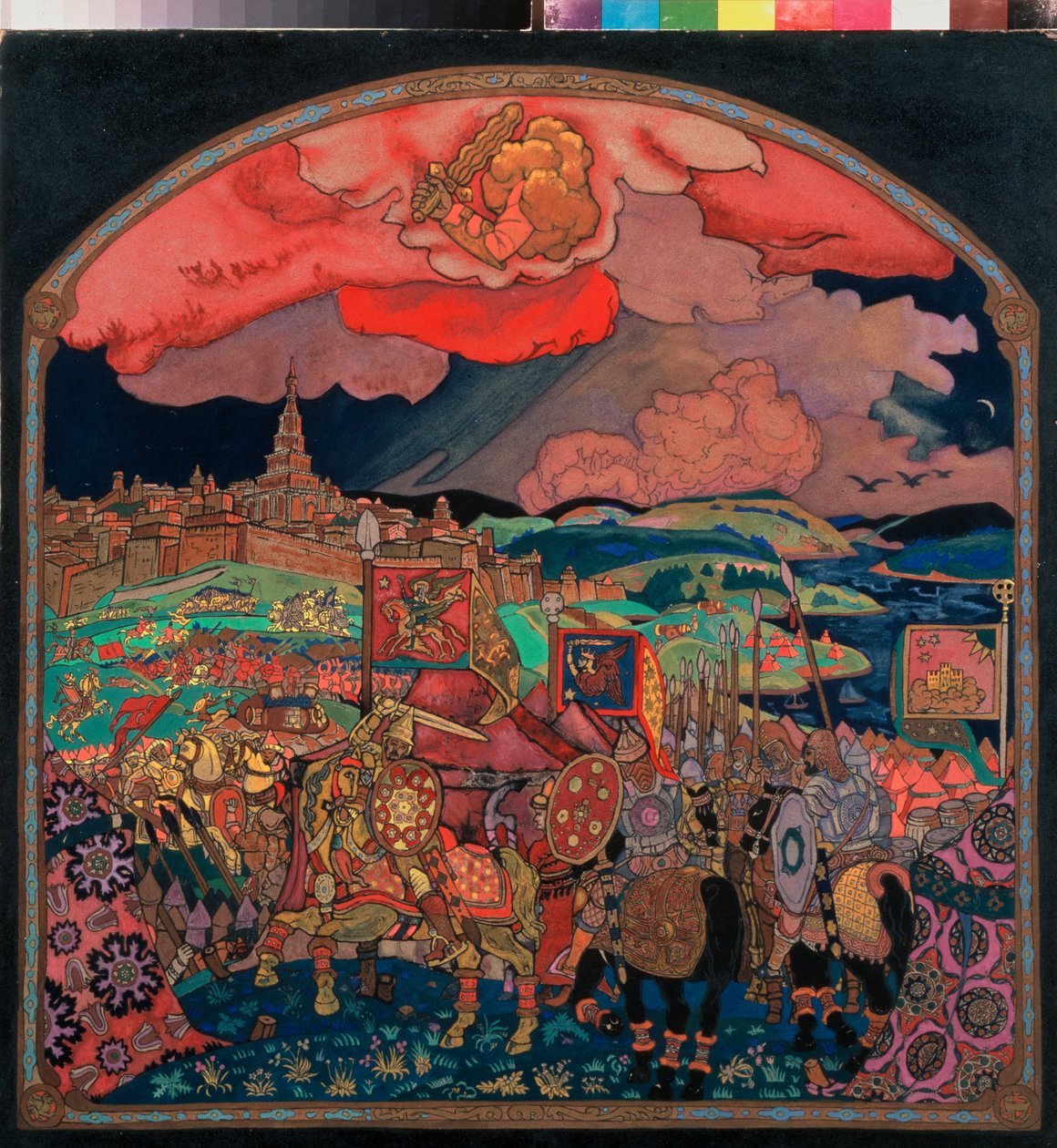Erobringen av Kazan (Russland) (nåværende republikk Tatarstan) i 1552. Erobringen ledet av Ivan IV, kjent som de grusomme (1530-1584), som dermed grep Khanatet i Kazan, drev ut og rekonstituerte territoriet til Muscovy og ble den første tsaren i Russland av Nicholas Roerich