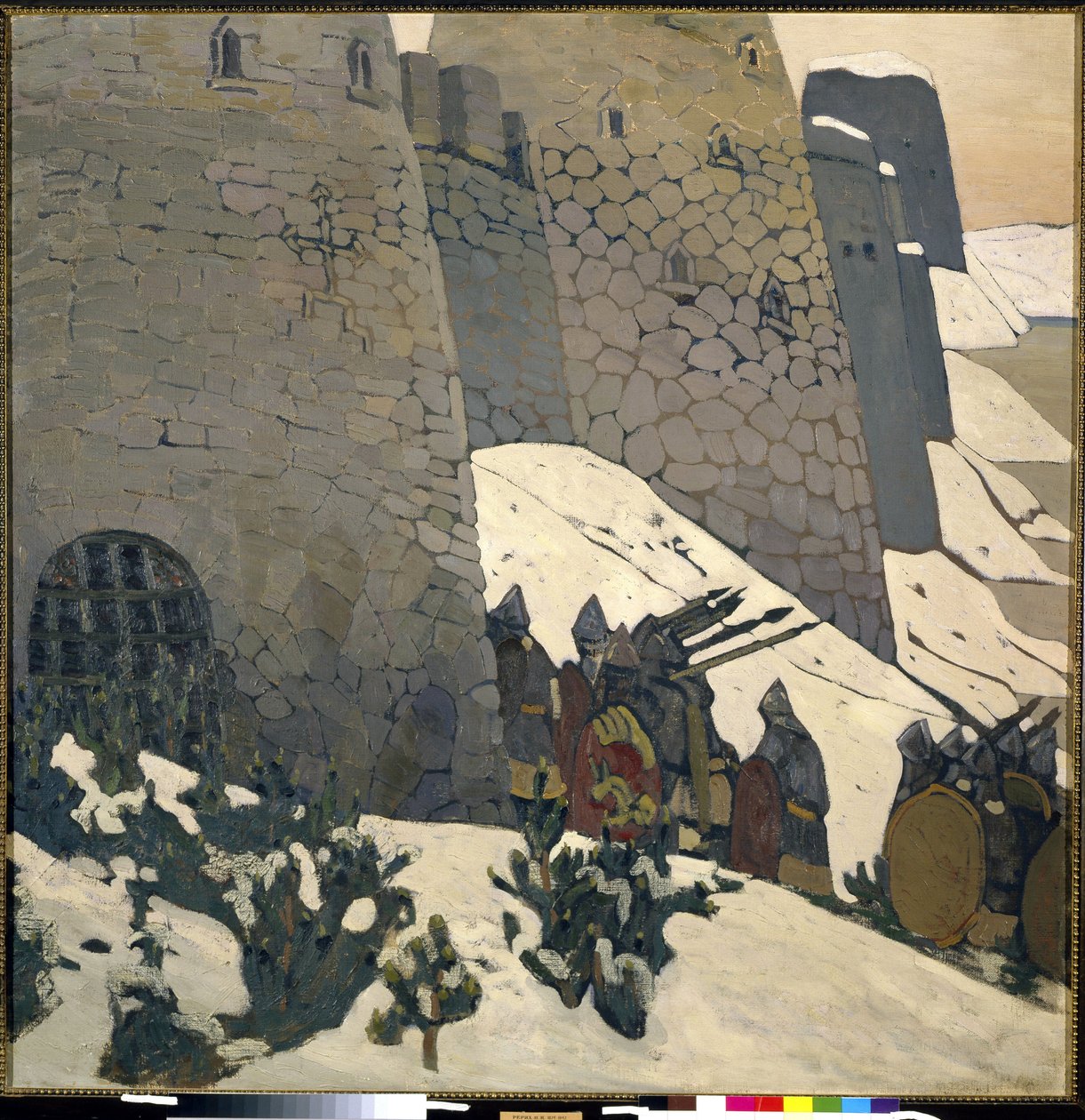 Klokken. Maleri av Nicholas Roerich (1874-1947), olje på lerret av Nicholas Roerich