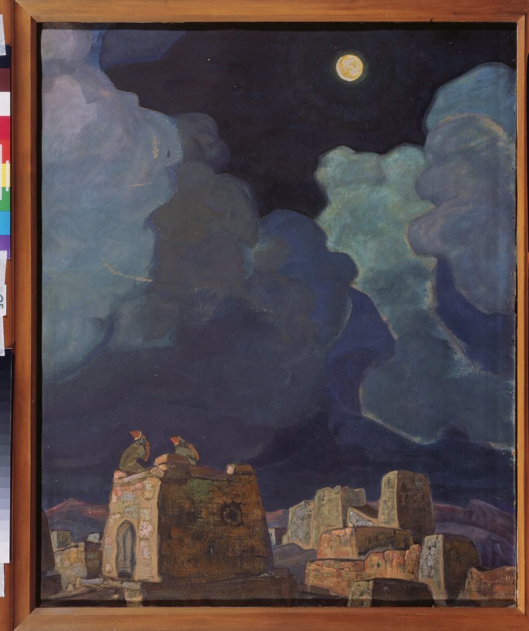 Macheski (Hviterussland). Månefolk. Verk av Nicholas Roerich (1874-1947), tempera og olje på papp av Nicholas Roerich
