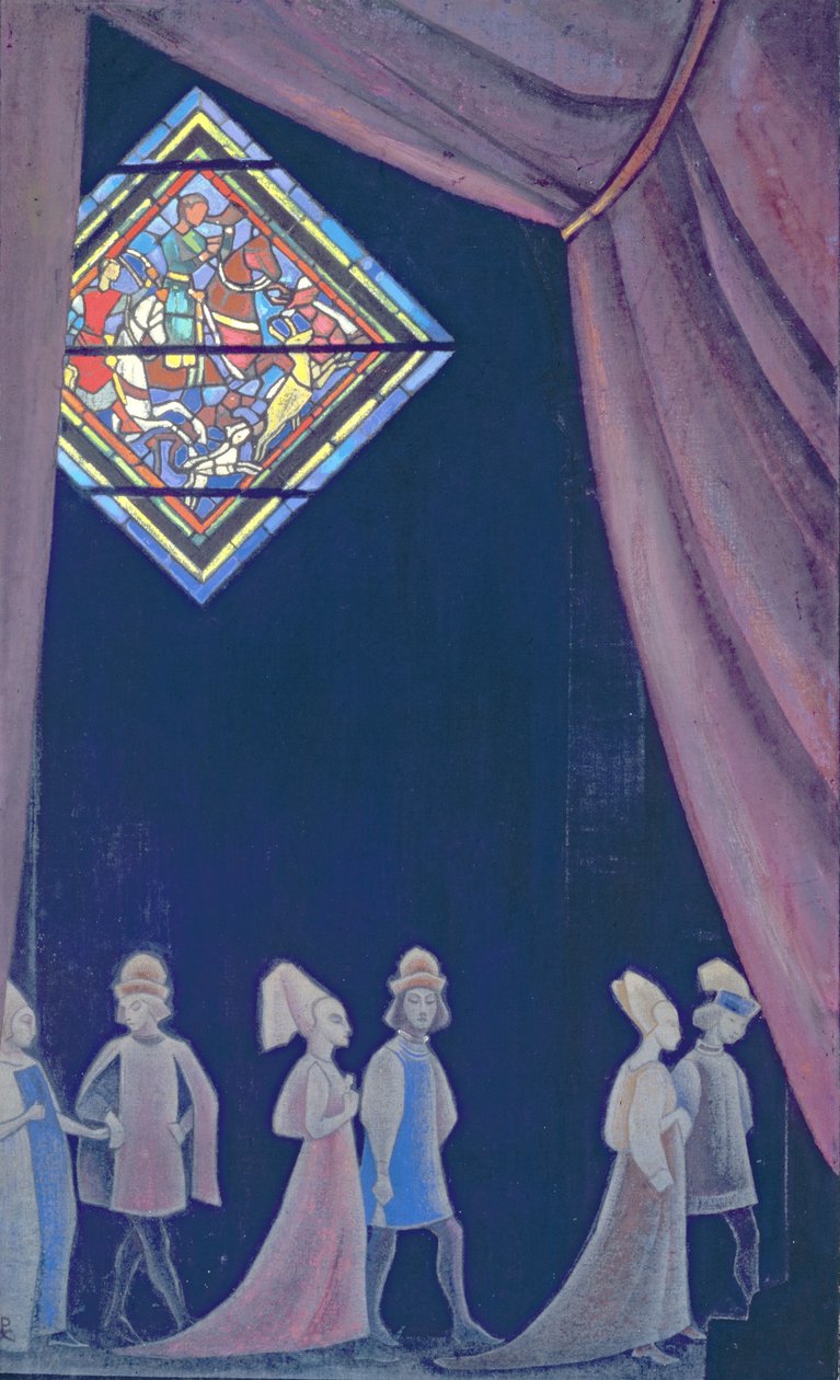 Skisse til Richard Wagners opera "Tristan og Isolde", 1910-tallet av Nicholas Roerich