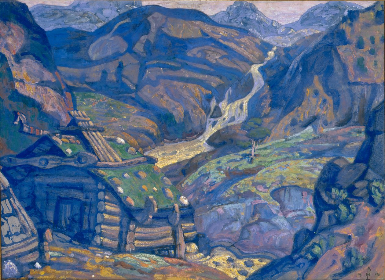Scenografi til teaterstykket Peer Gynt av H. Ibsen, 1912 av Nikolai Konstantinowitsch Roerich