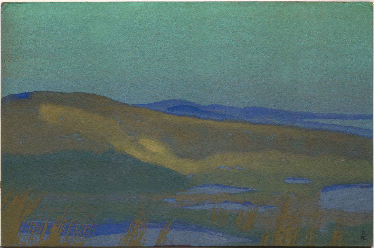 Swamps of Tsaidam, 1936 av Nicholas Roerich