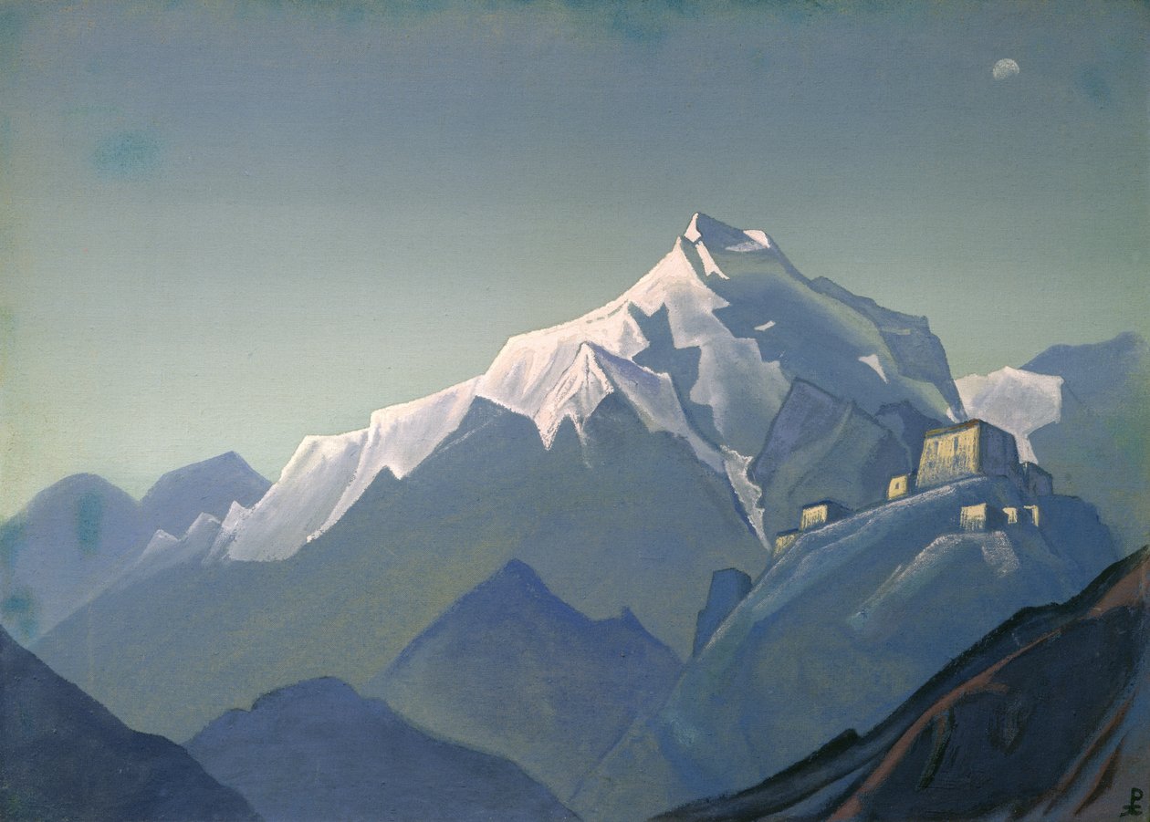 Tibet: Et kloster, 1944 av Nicholas Roerich