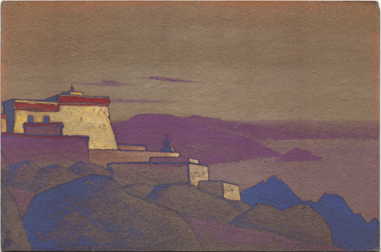 Tibet, Gelukpa kloster, 1936 av Nicholas Roerich