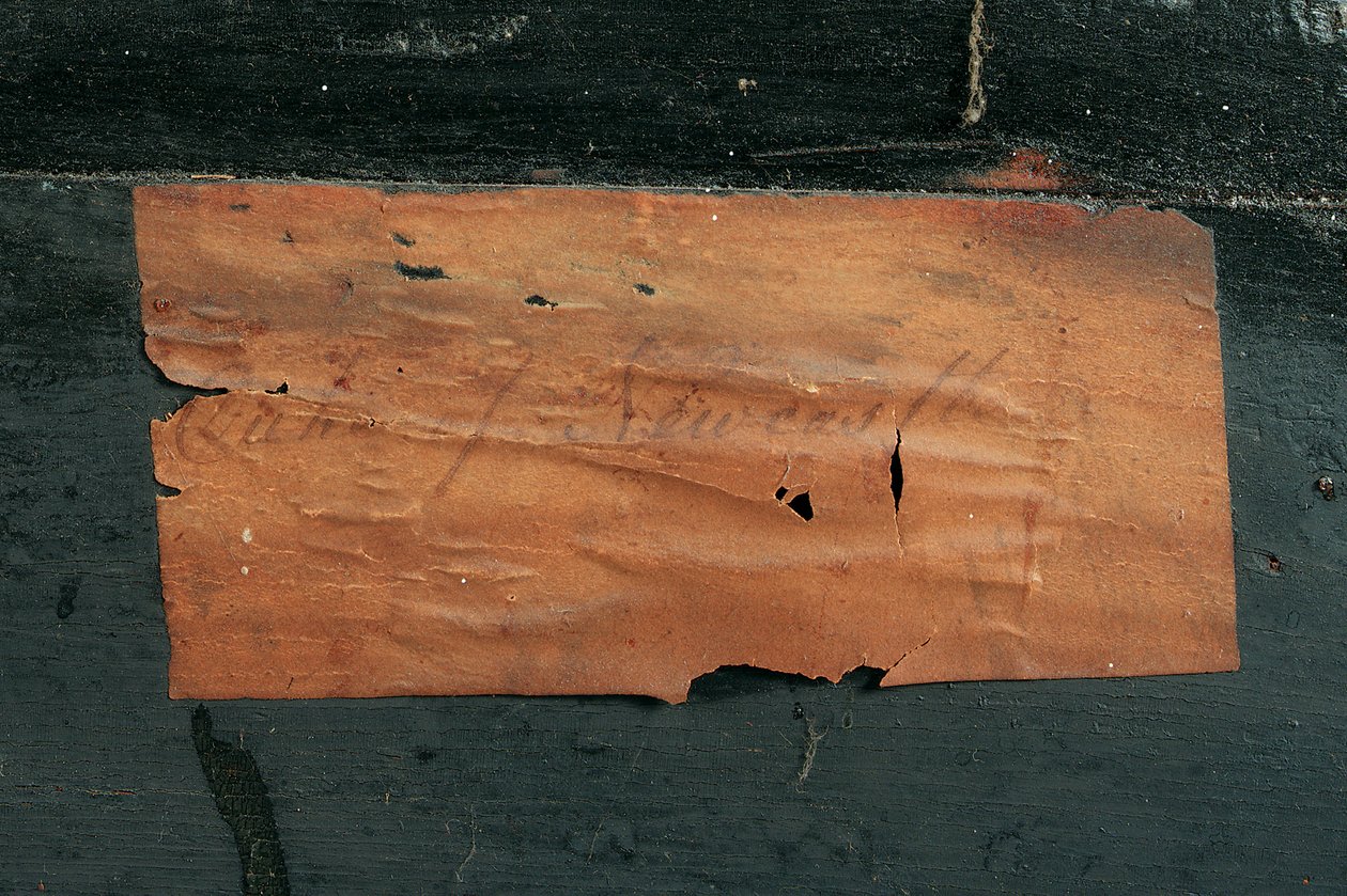 Detalj av en Louis XIV-kommode (ormolu, messing, skilpaddeskall og ibenholt) (se også 486114-19) av Nicholas Sageot