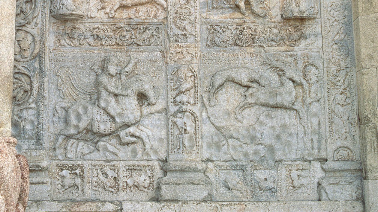 Relieffpaneler med emner fra 1. Mosebok, romansk, ca. 1120-38 steindetalj fra 102490 av Nicholaus