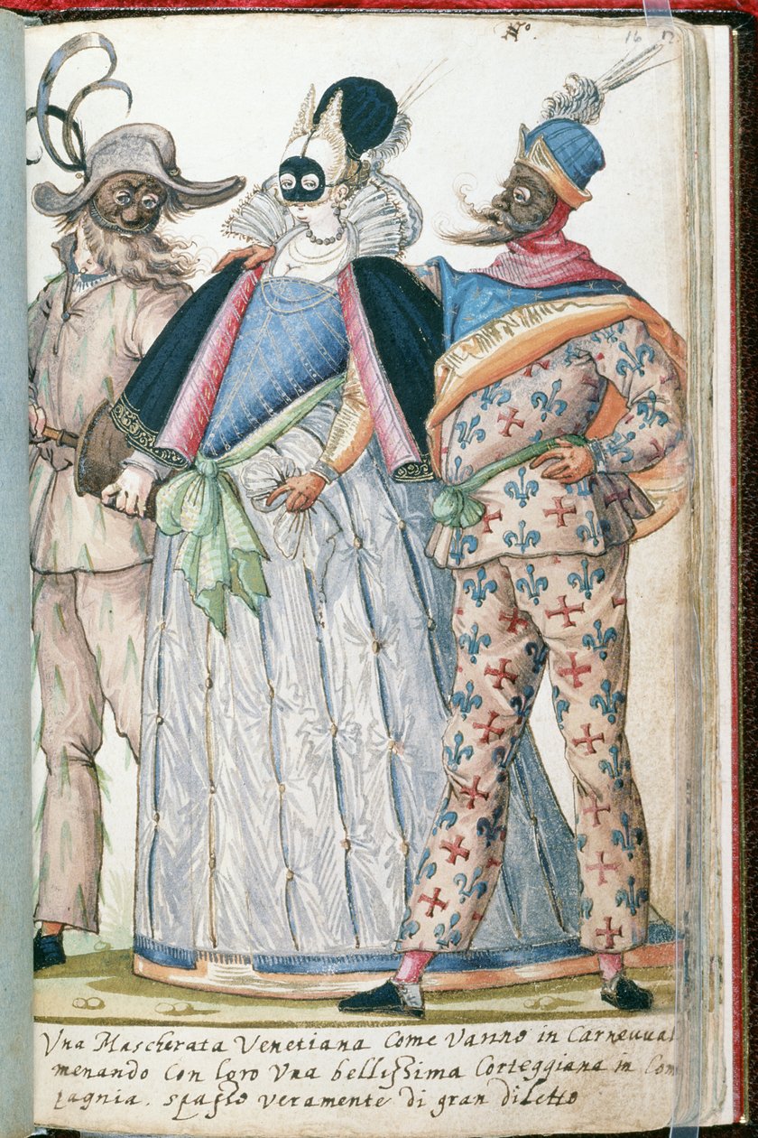 MS W.477 fol.16 Belysning fra Kippells kostymebok, ca. 1588 av Niclauss Kippell