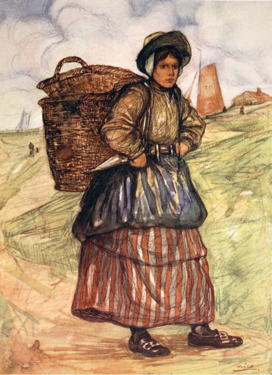 En fiskerkvinne fra Zandvoort, 1904 av Nico Jungman