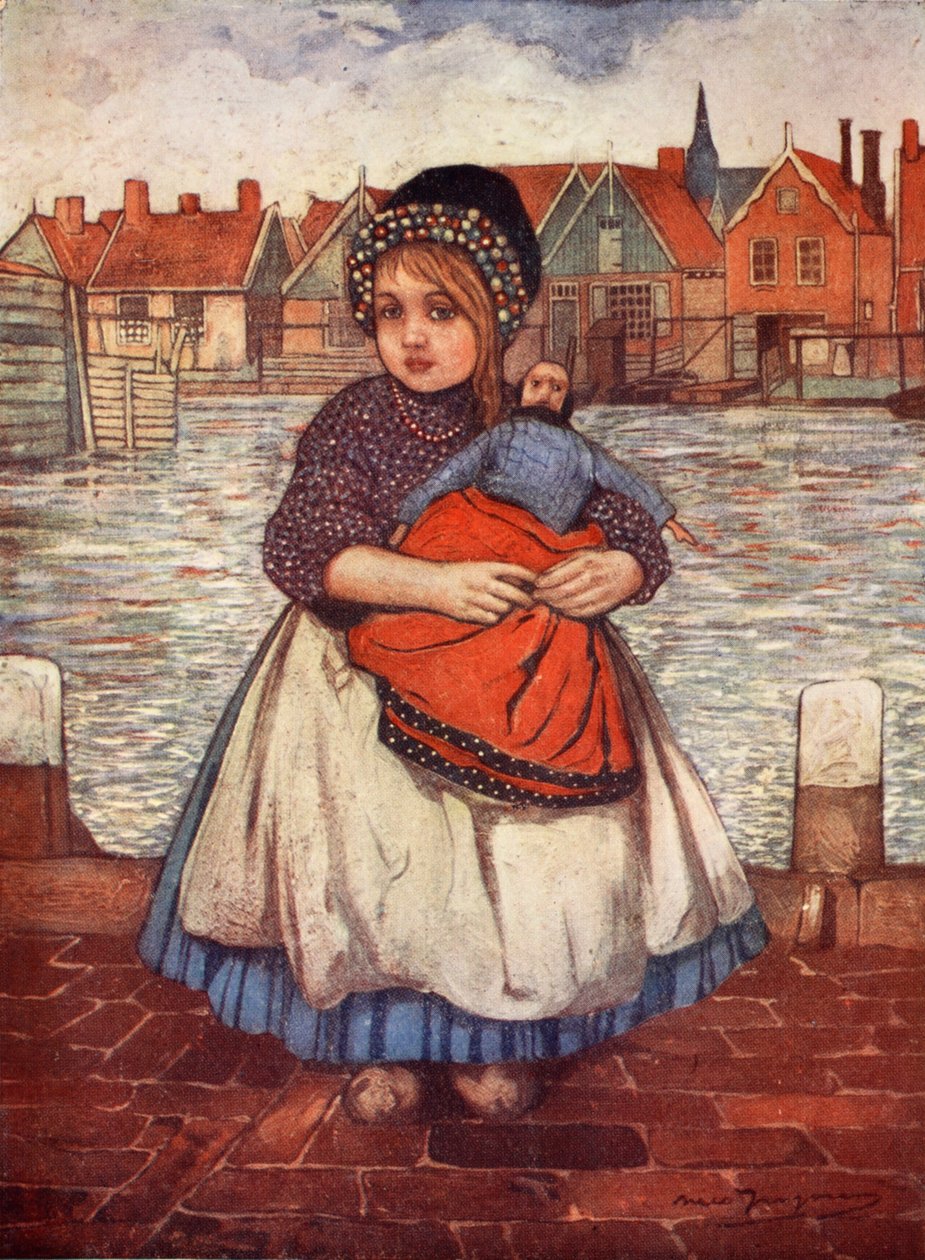 En jente med en dukke, 1904 av Nico Jungman