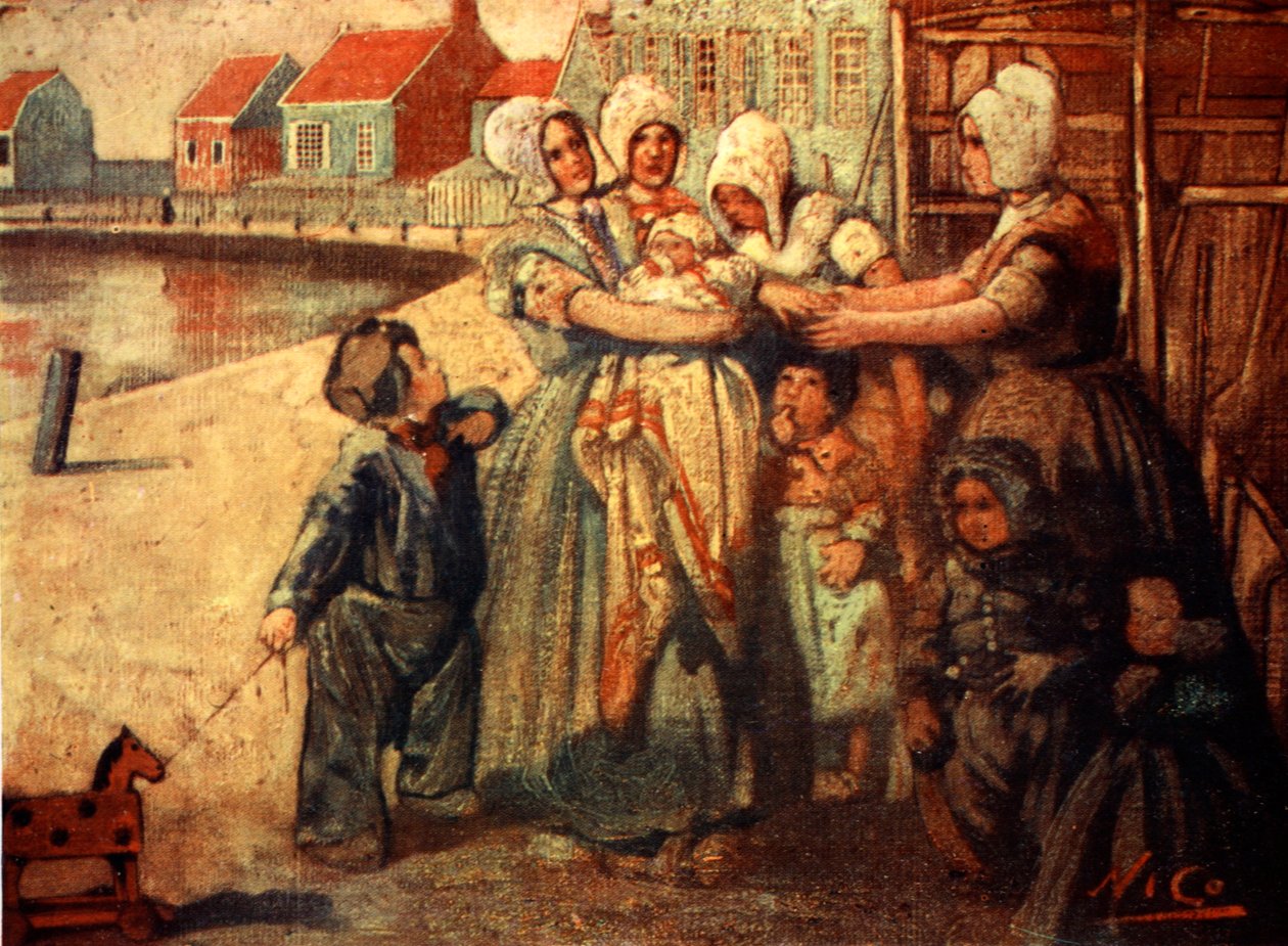 Baby-tilbedelse, 1904 av Nico Jungman