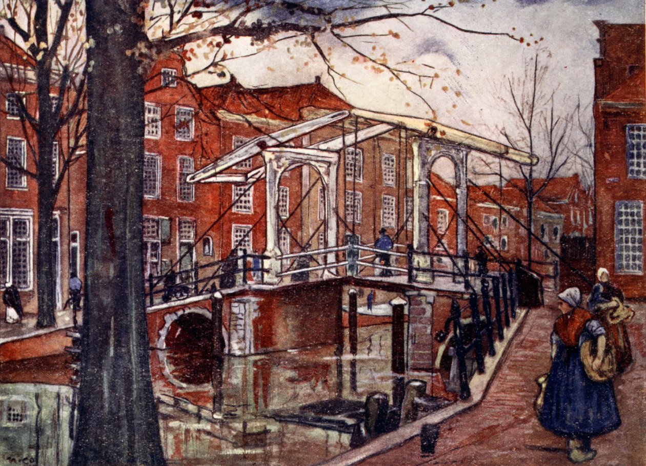 Den gamle Rhinen, Leiden, 1904 av Nico Jungman