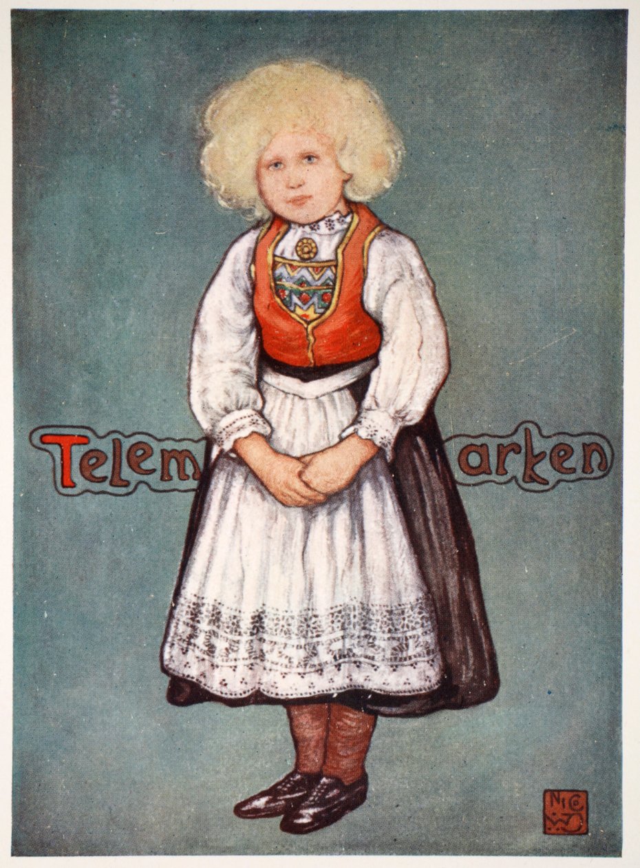 Lille pike fra Telemarken, 1905 av Nico Jungman