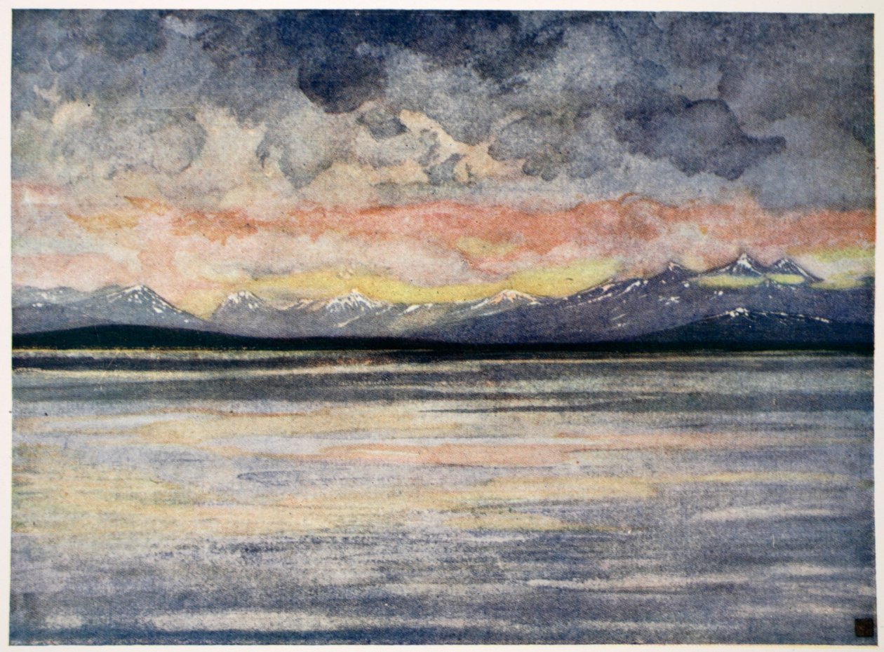 Fjell og fjord mot Molde, 1905 av Nico Jungman