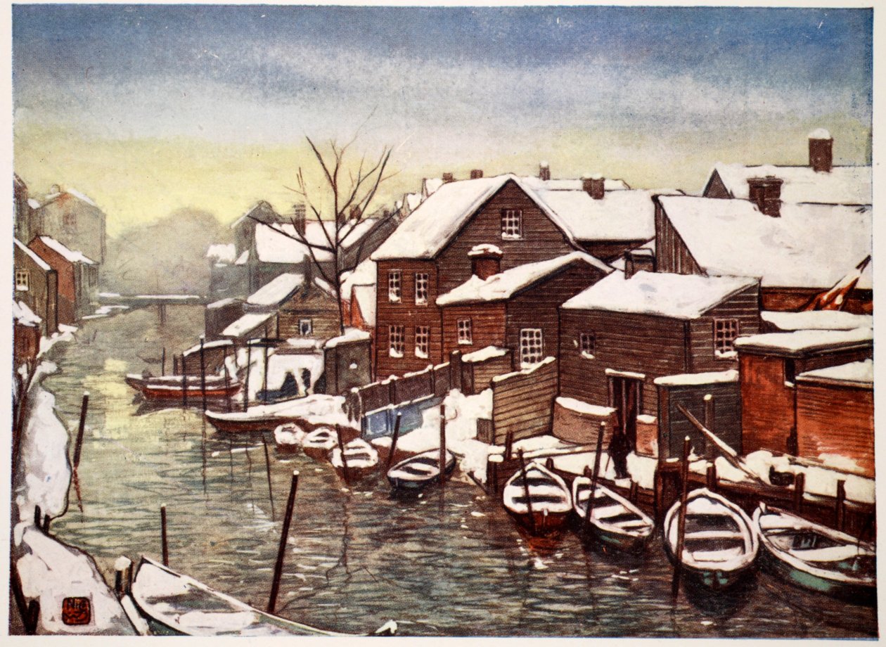 Gamle kanal, Christiania, 1905 av Nico Jungman