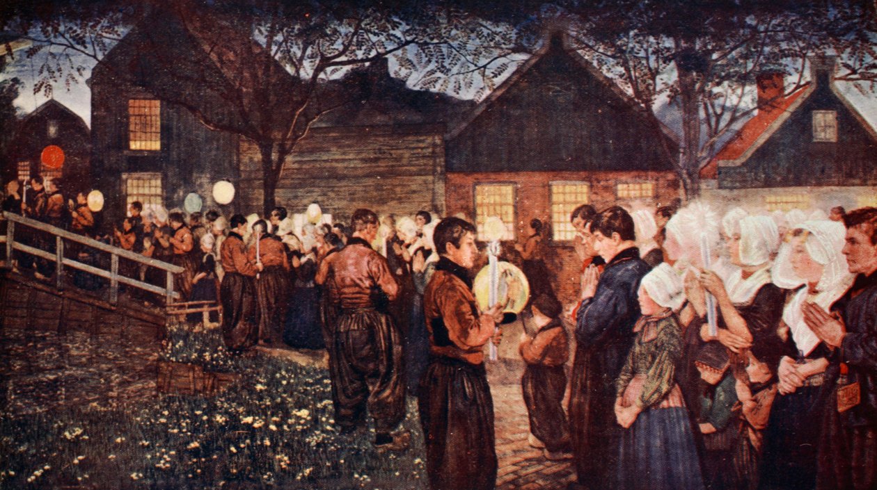 Religiøs prosesjon II, 1904 av Nico Jungman