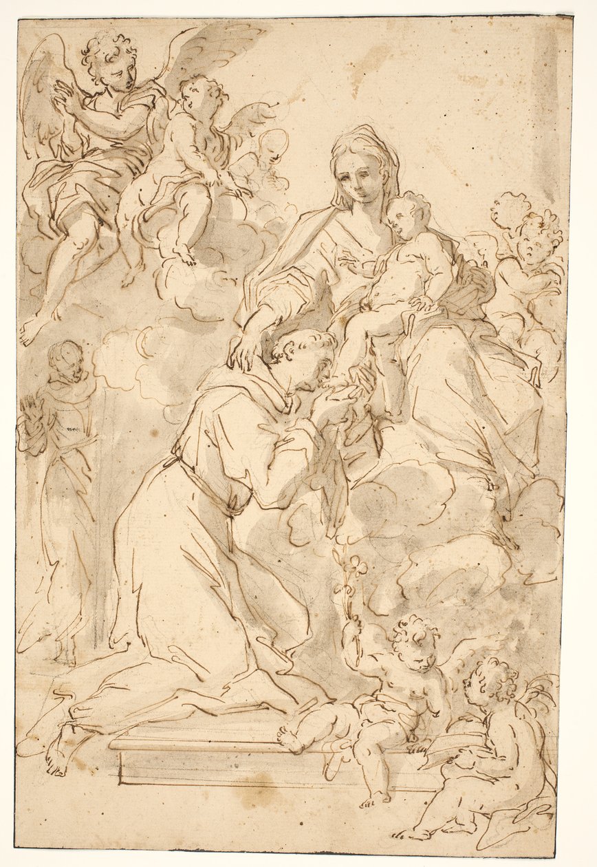 Madonna og barn med St Antony of Padua av Nicolò Ricciolini