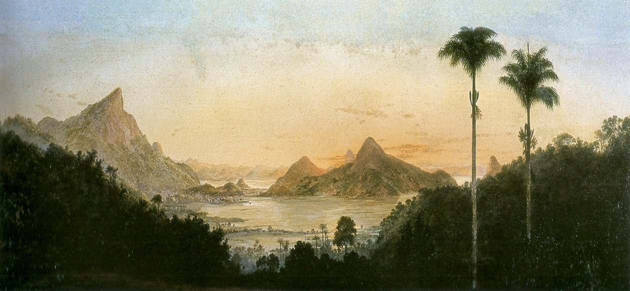 Rodrigo de Freitas -lagunen, Rio de Janeiro av Nicola Antonio Facchinetti