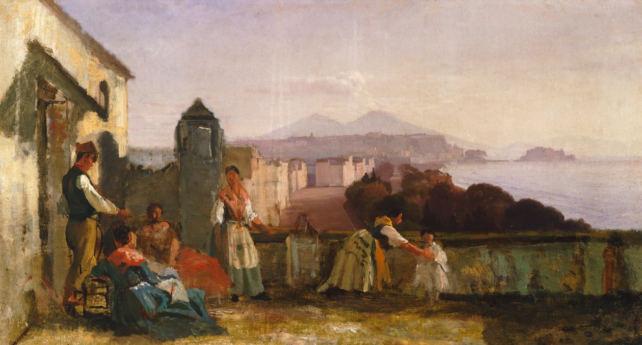 Napoli fra Mergellina (olje på lerret) av Nicola Palizzi