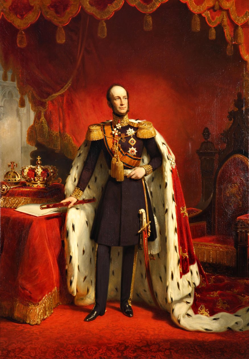 Portrett av William II av Nederland (1792-1849) av Nicolaas Pieneman