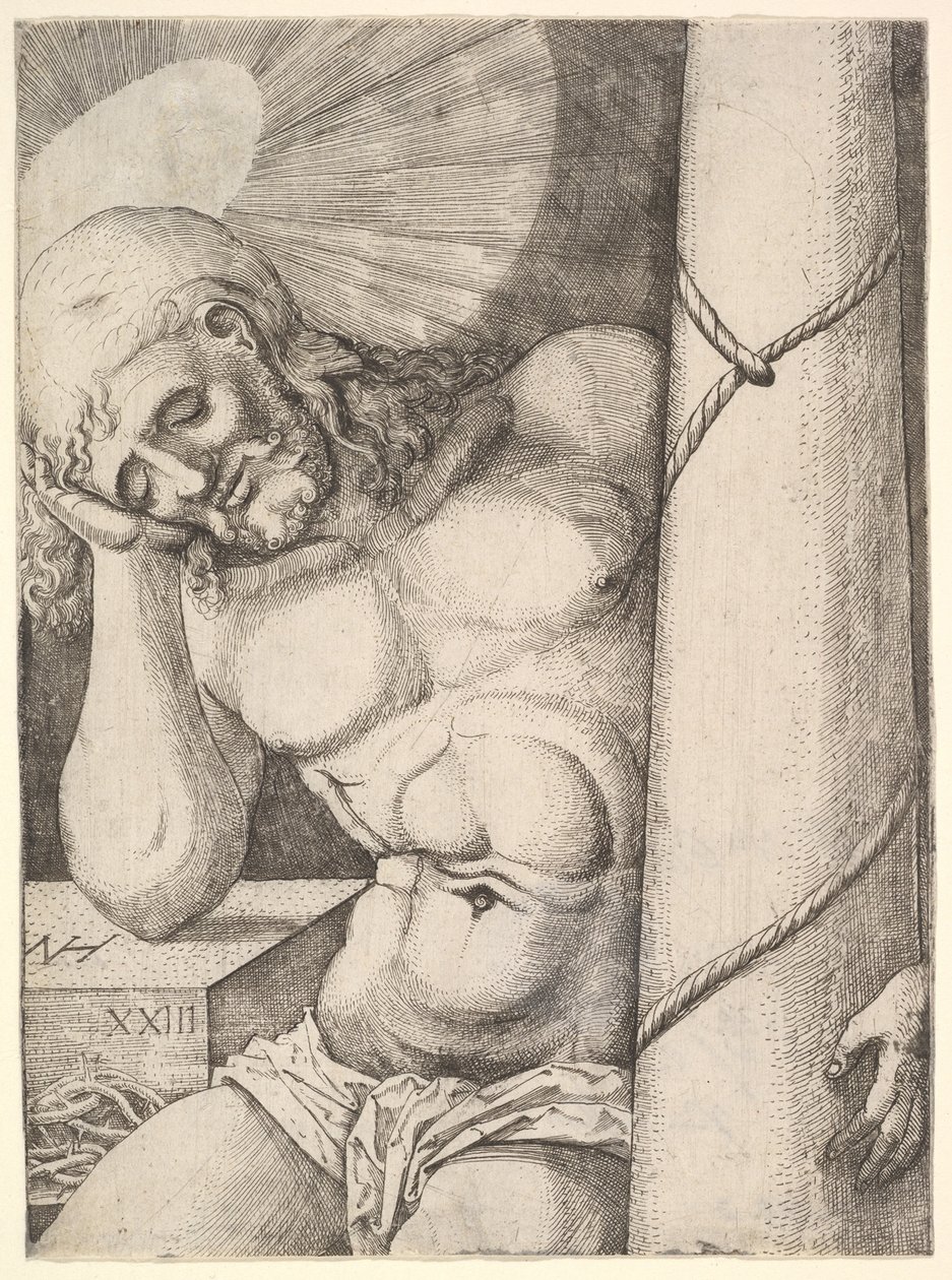 The Man of Sorrows at the Column, 1523. av Nicolaas Hogenberg