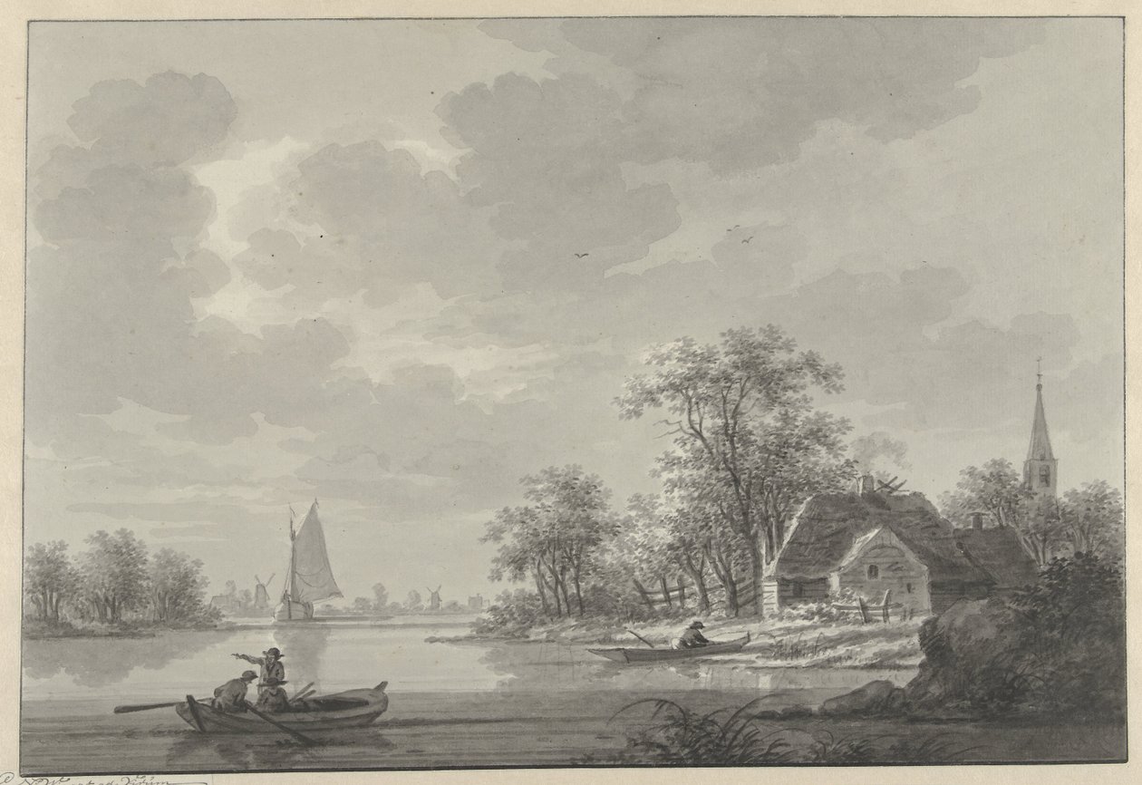 Landsbyen Capelle ved IJssel av Nicolaas Wicart