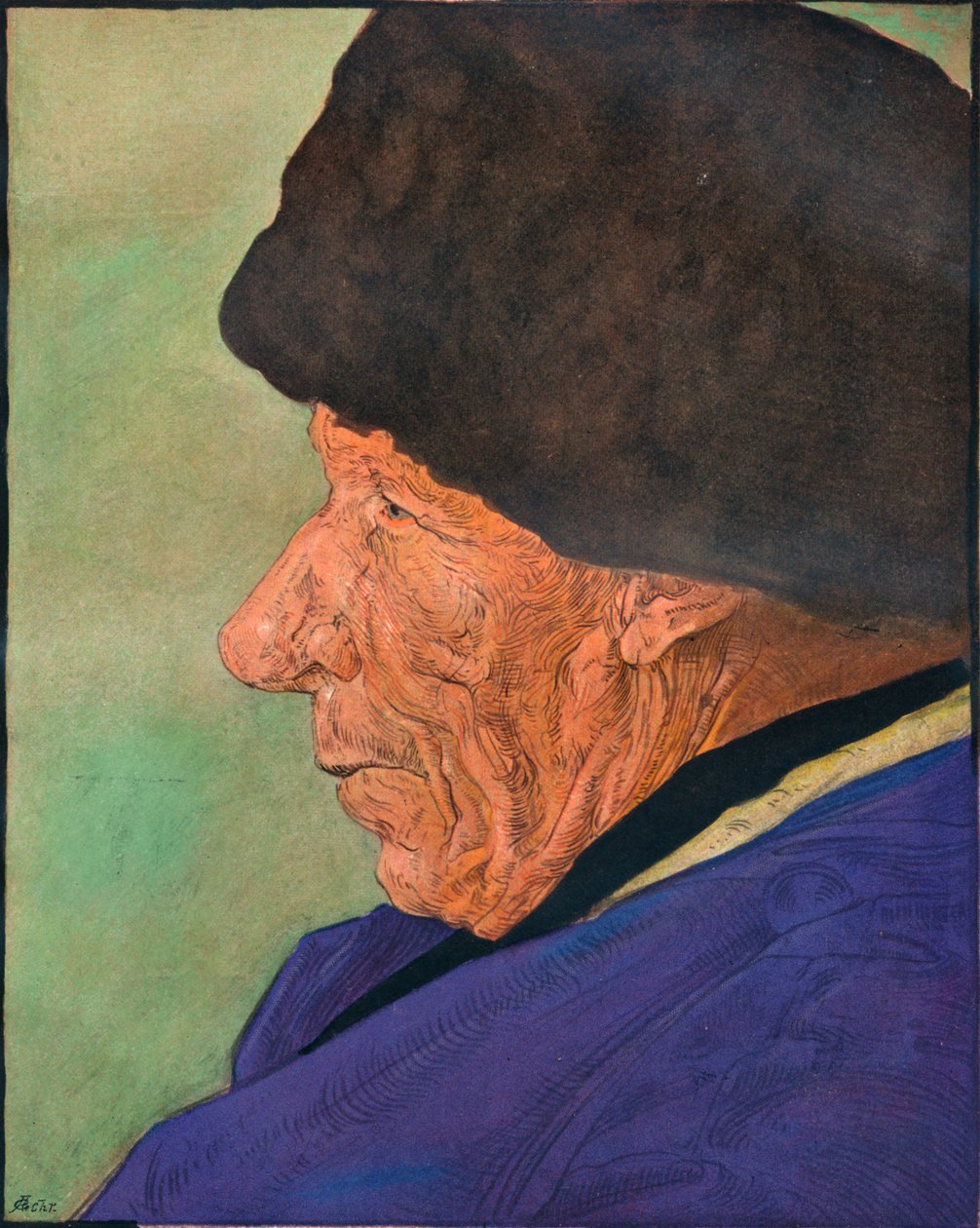 A Mans Head, Volendam, 1904. av Nicolaas Wilhelm Jungmann