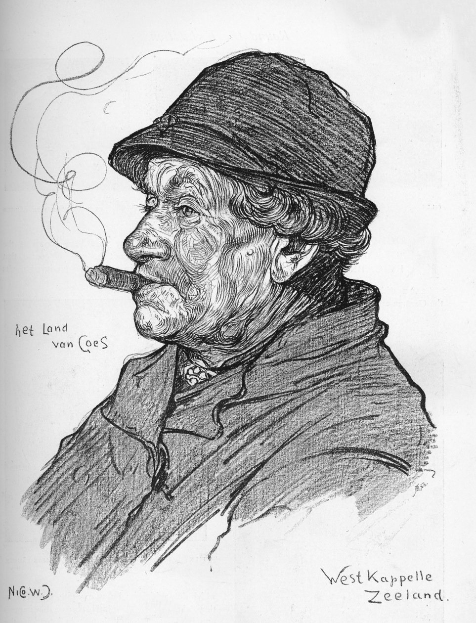 Skisse av Nico Jungmann, c1900 av Nicolaas Wilhelm Jungmann
