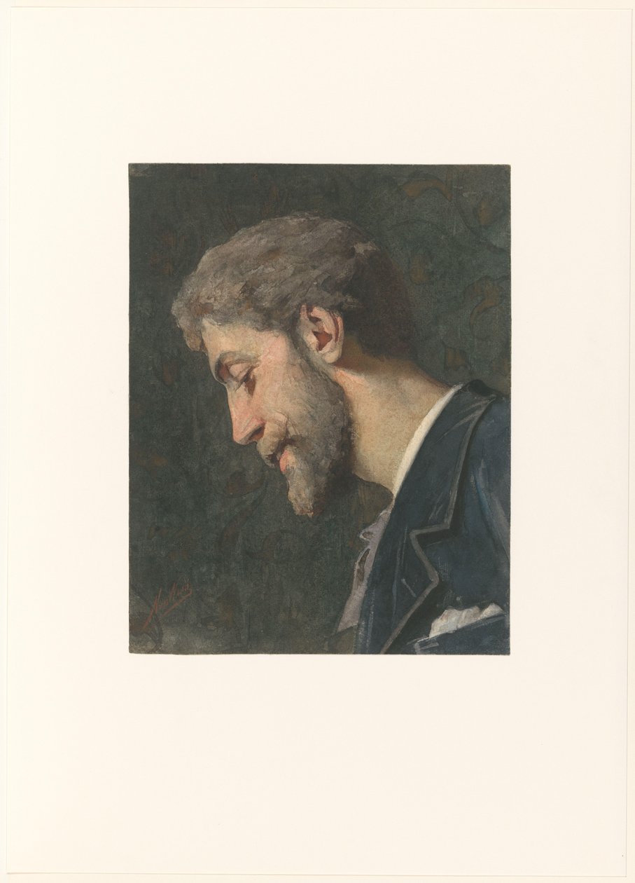 Portrett av George Hendrik Breitner av Nicolaas van der Waay (signed by artist)