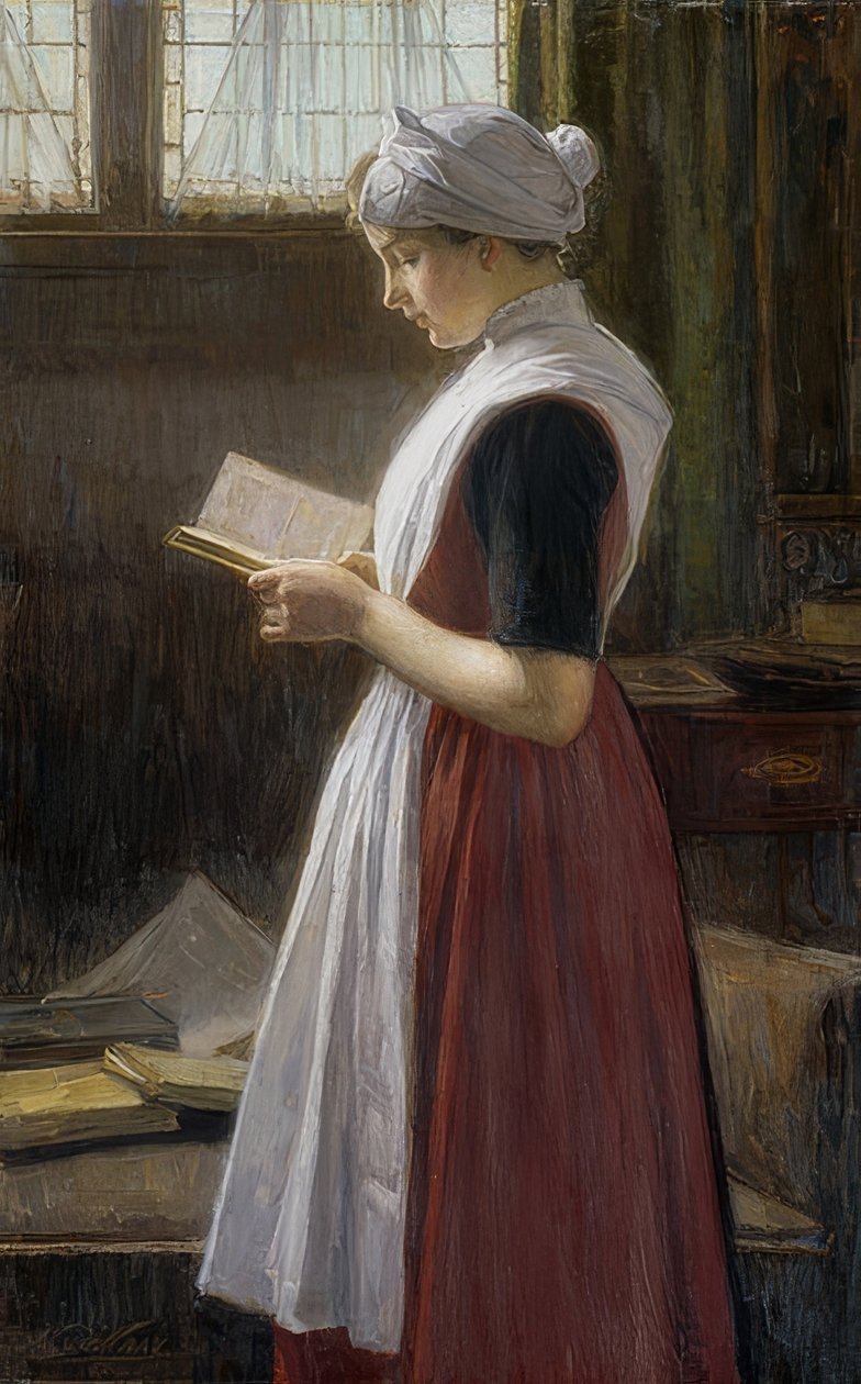 Amsterdam foreldreløs jente. Rundt 1890-1910 av Nicolaas van der Waay