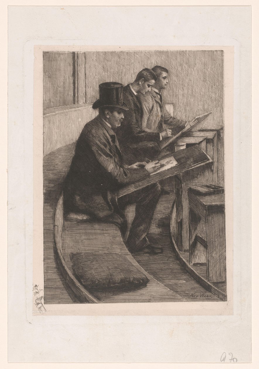 Tegner menn av Nicolaas van der Waay