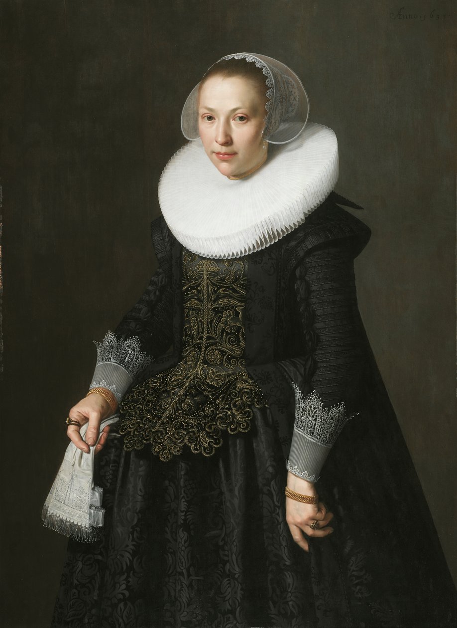 Portrait of a Lady, ca. 1630 (olje på eikepanel) av Nicolaes 1590 1653 Eliasz