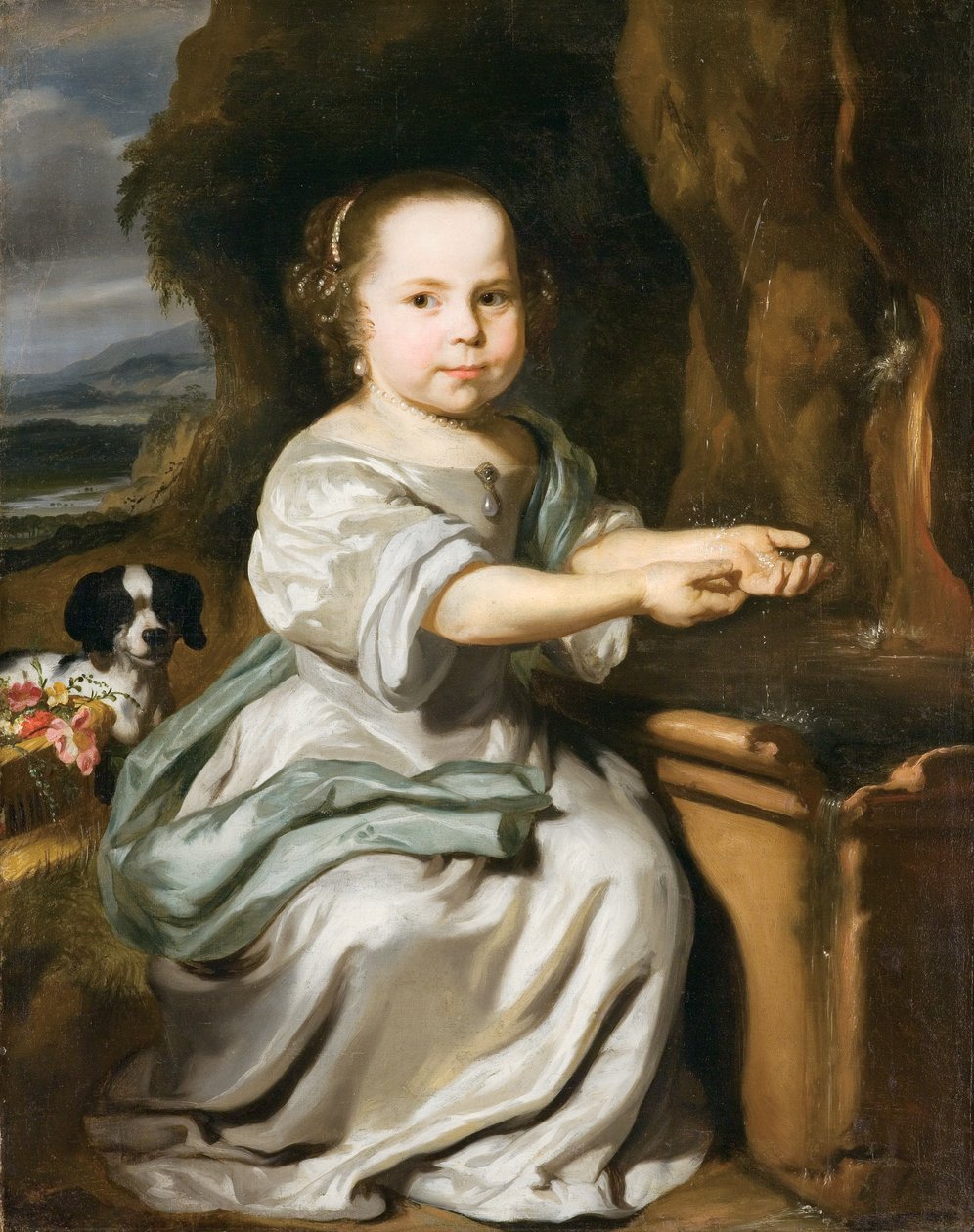 Portrett av en jente, ca. 1664 av Nicolaes Maes