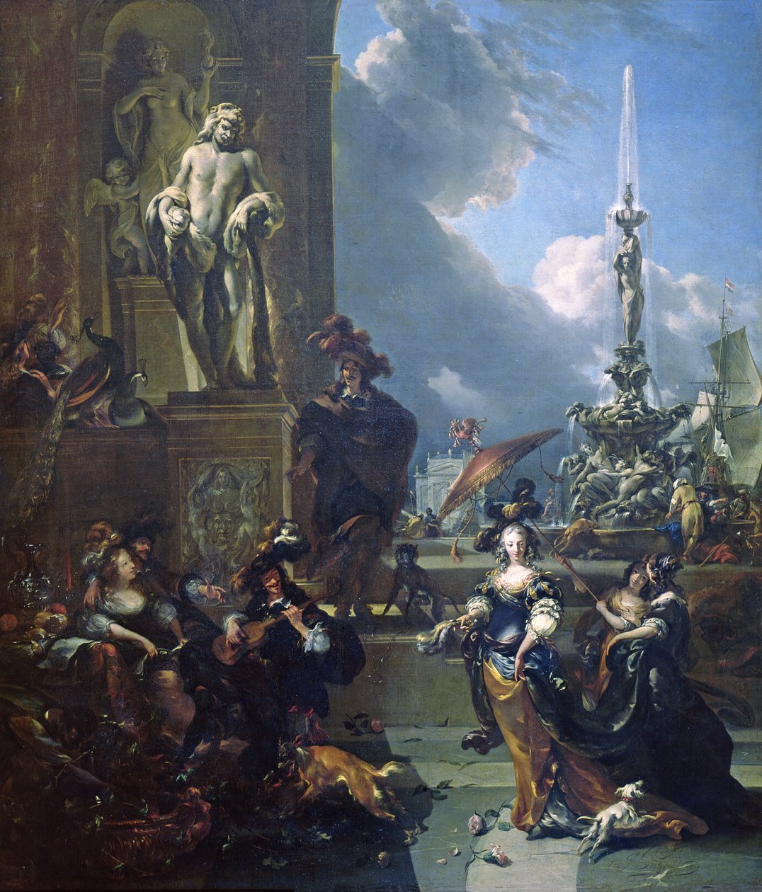 En konsert på et offentlig torg av Nicolaes Pietersz. Berchem