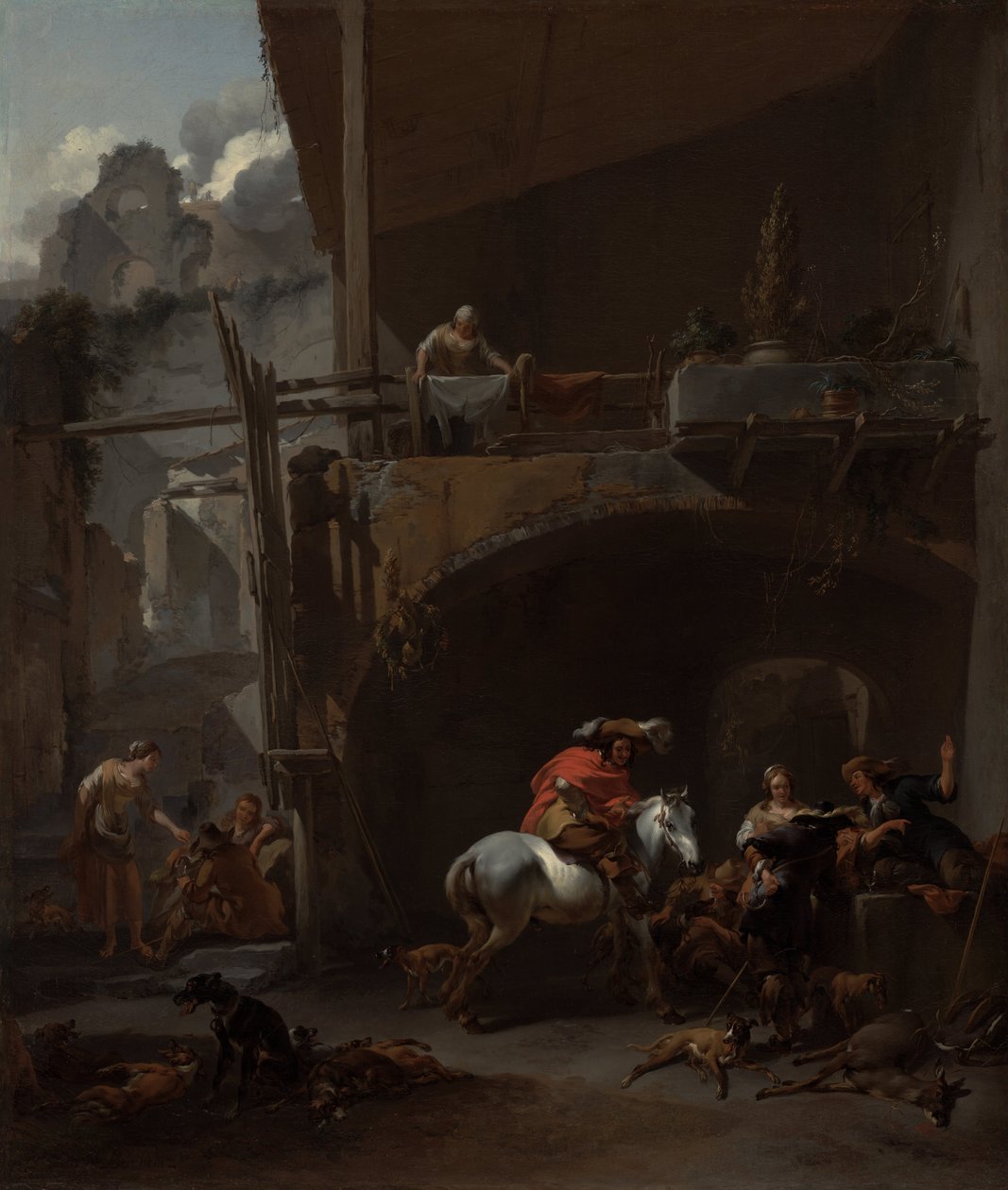 Returen fra jakten av Nicolaes Pietersz. Berchem