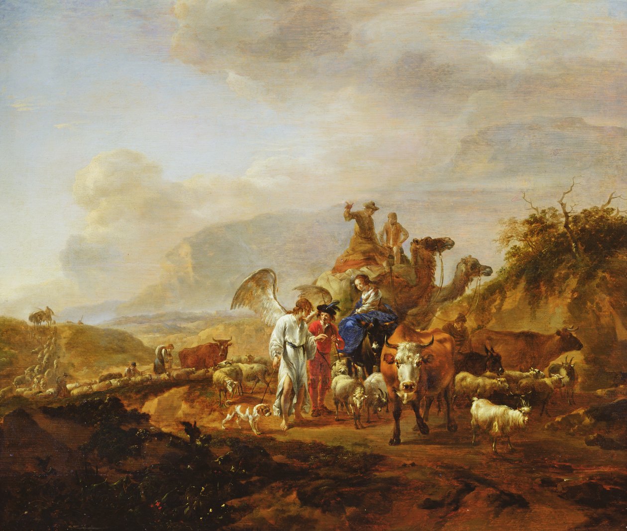 The Return of Tobias, ca. 1670-80 av Nicolaes Pietersz. Berchem