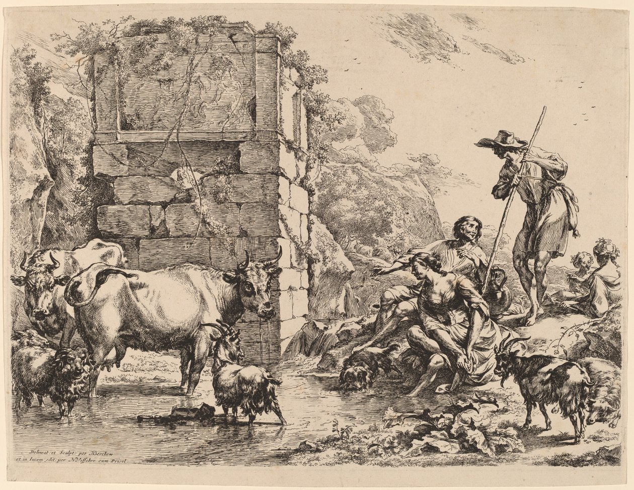 Kudrikking, 1680. av Nicolaes Berchem