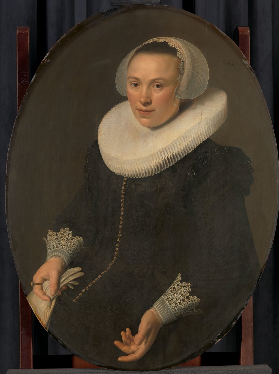 Portrett av Maria Joachimsdr Swartenhont (1598-1631) av Nicolaes Eliasz Pickenoy