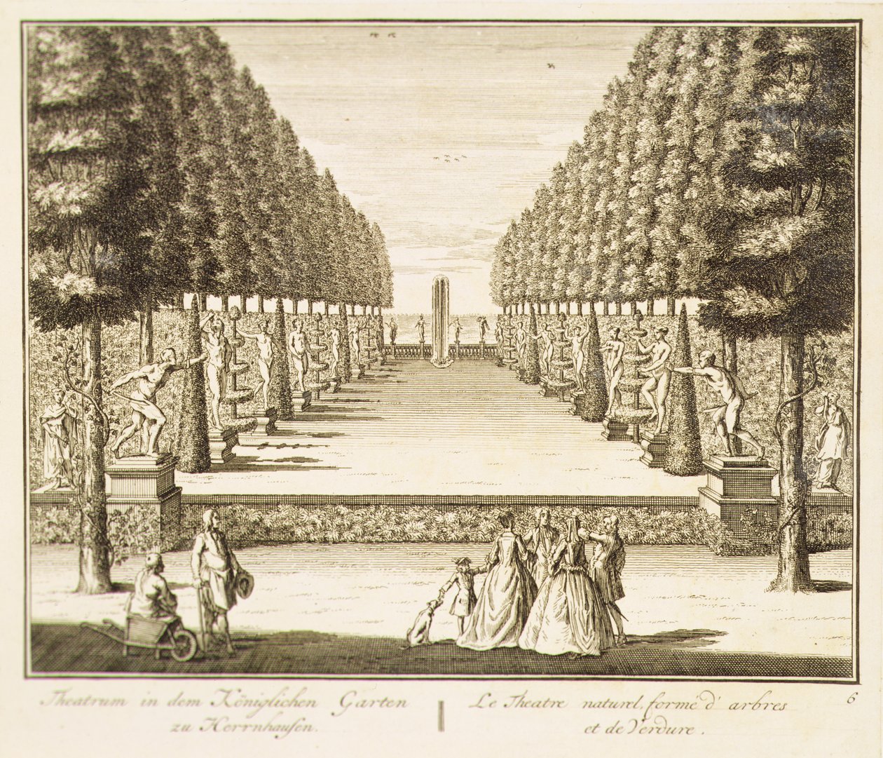 Naturlig teater av trær og hekker (gravering) av Nicolaes Jansz  Visscher