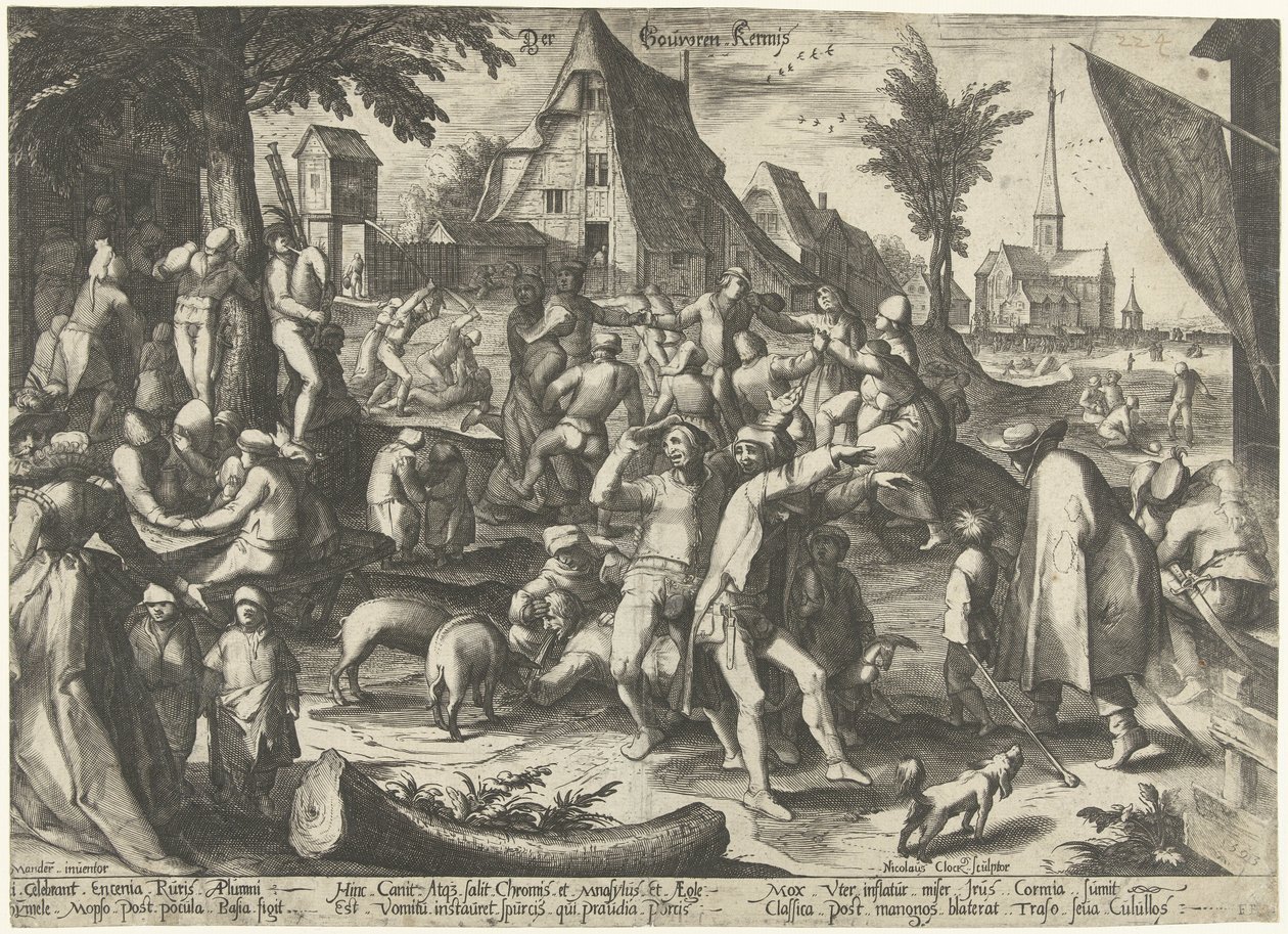 Bondens messe Der Bouwren Fair (tittel på objekt) av Nicolaes Jansz. Clock