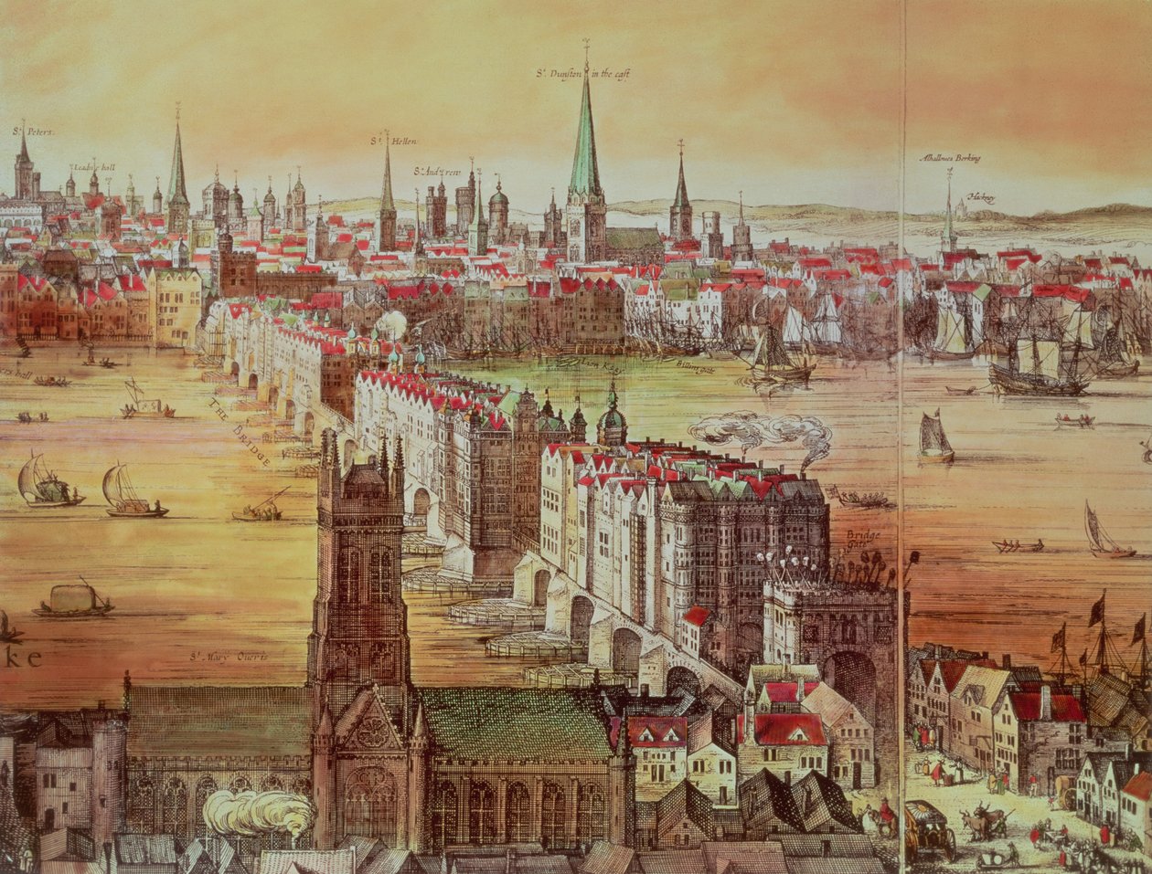Old London Bridge, detalj fra 