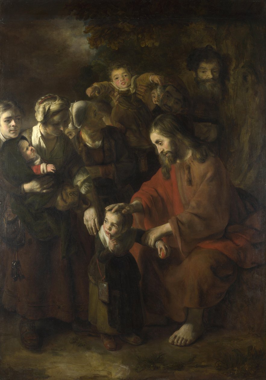 Kristus velsigner barna, 1652 av Nicolaes Maes