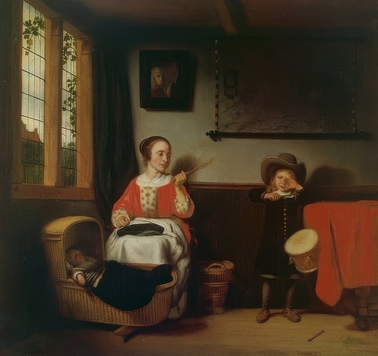 Den slemme trommeslageren av Nicolaes Maes