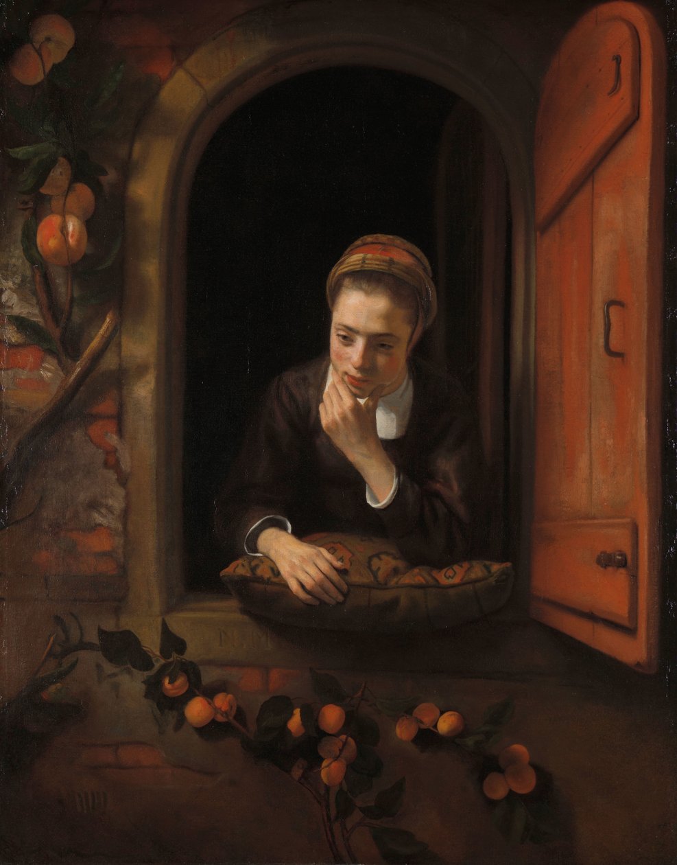 Girl at a Window, kjent som "Dagdrømmeren" av Nicolaes Maes