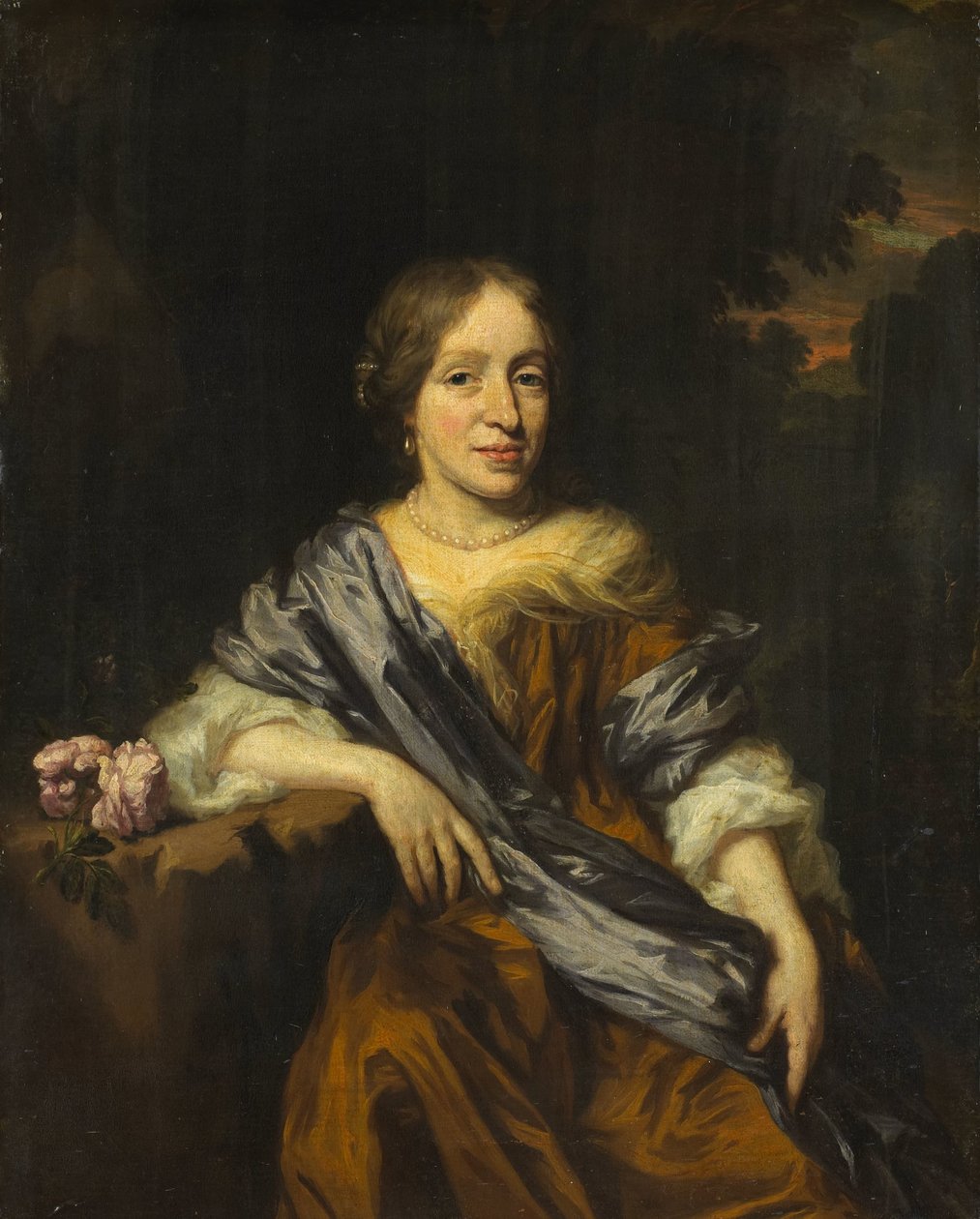 Portrett av Catharina Pottey, søster til Willem og Sara Pottey av Nicolaes Maes