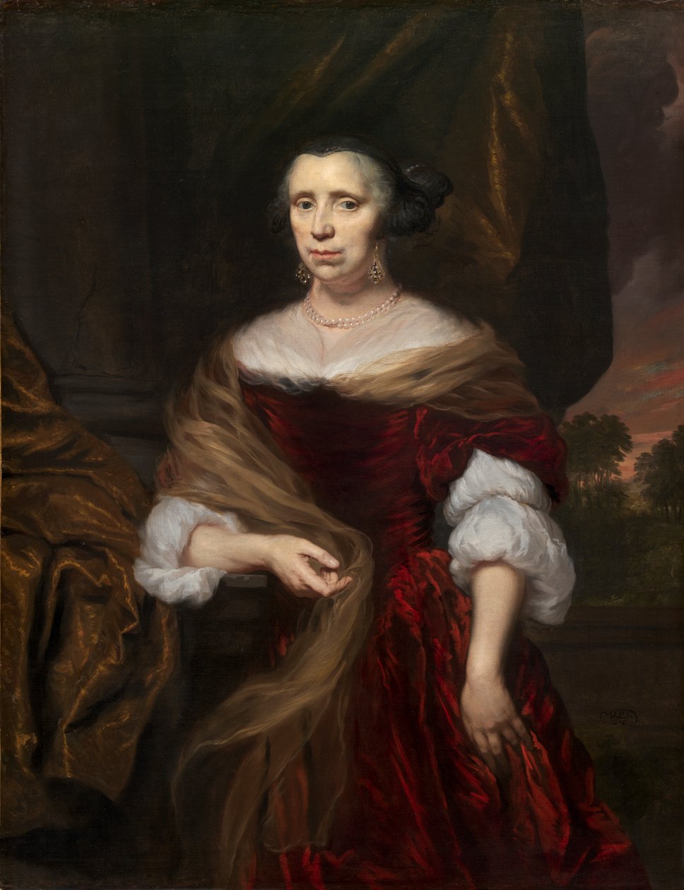 Portrett av en dame av Nicolaes Maes