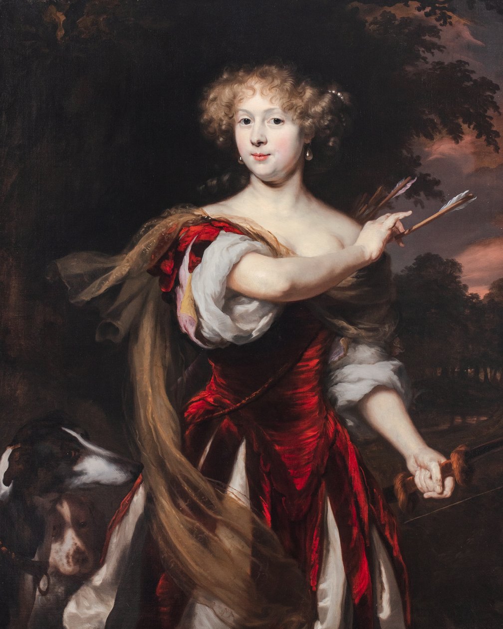 Portrait of a Lady as Diana, ca. 1670-90 (olje på lerret) av Nicolaes Maes
